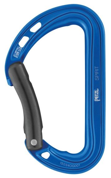 Univerzálna karabína Petzl Spirit Bent Gate Blue