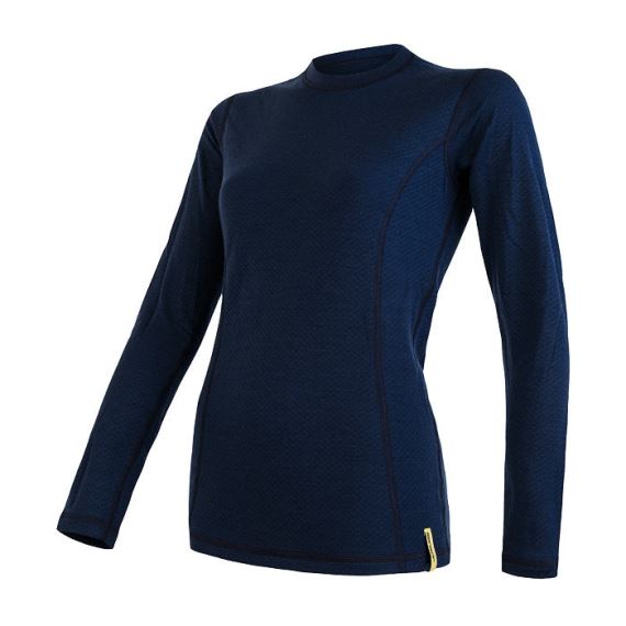 Dámske funkčné tričko s dlhým rukávom SENSOR Merino DF deep blue