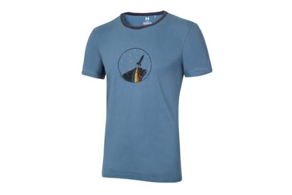 Pánske tričko Ocún Classic T Organic Men Rainbow Rocket Bluestone