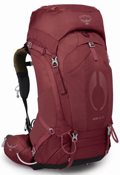 Outdoorový batoh Osprey Aura AG 50 berry sorbet red