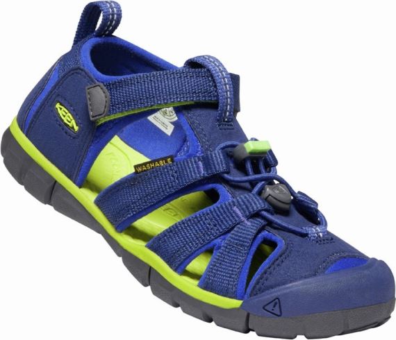 Detské sandále KEEN Seacamp II CNX Children blue depths/chartreuse