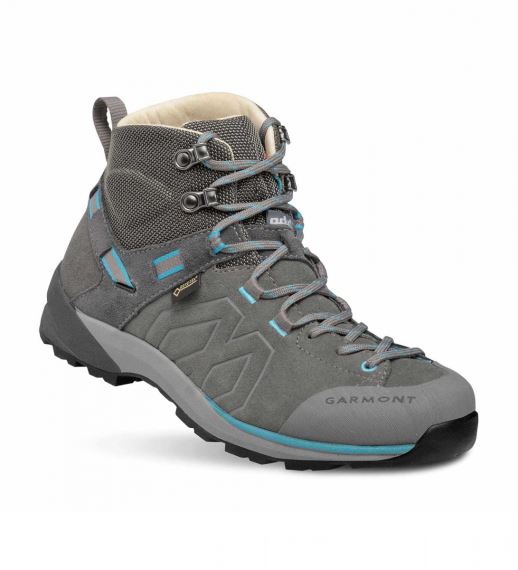 Dámske turistické a voľnočasové topánky GARMONT Santiago GTX WMS grey/turquoise