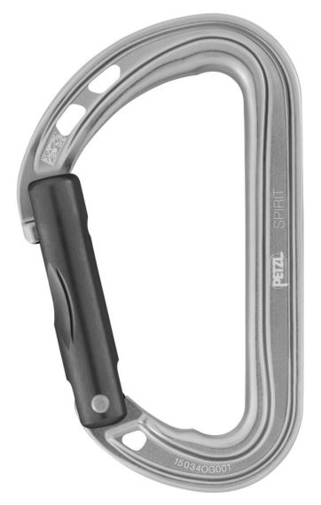 Univerzálna karabína Petzl Spirit Straight Gate Gray