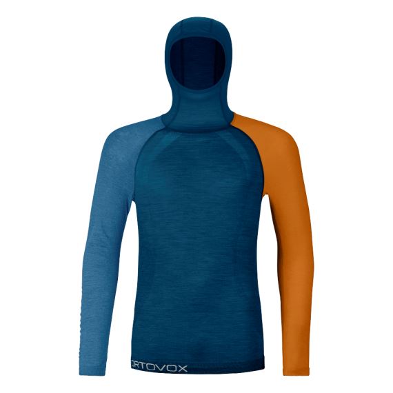 Pánske funkčné tričko Ortovox 120 Competition Light Hoody Petrol Blue