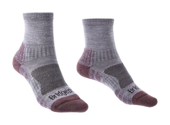 Bridgedale Hike Lightweight Ankle Merino Performance Dámske ponožky heather/damson/814