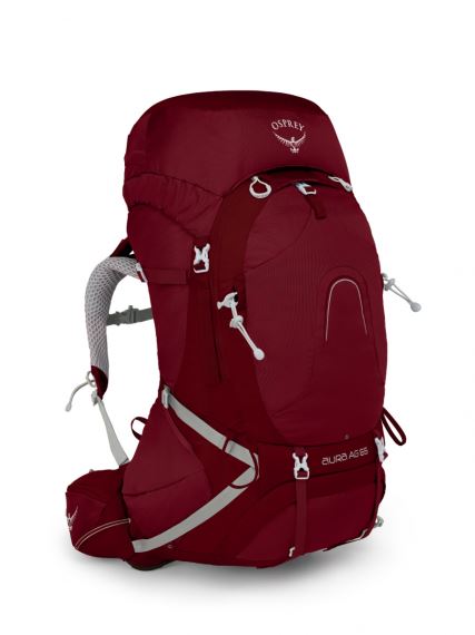 Dámský turistický batoh OSPREY Aura II AG 65L gamma red