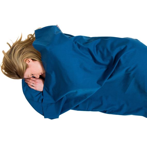 Lifeventure Polycotton Sleeping Bag Liner Rectangular navy