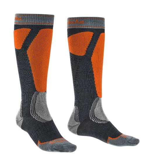 Ponožky Bridgedale Ski Easy On gunmetal/orange/037