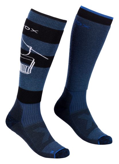 Ortovox Freeride Long Socks petrol blue 45/47