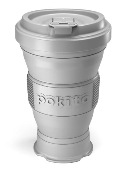 Pokito 3v1 skladací pohár 475ml Cool grey