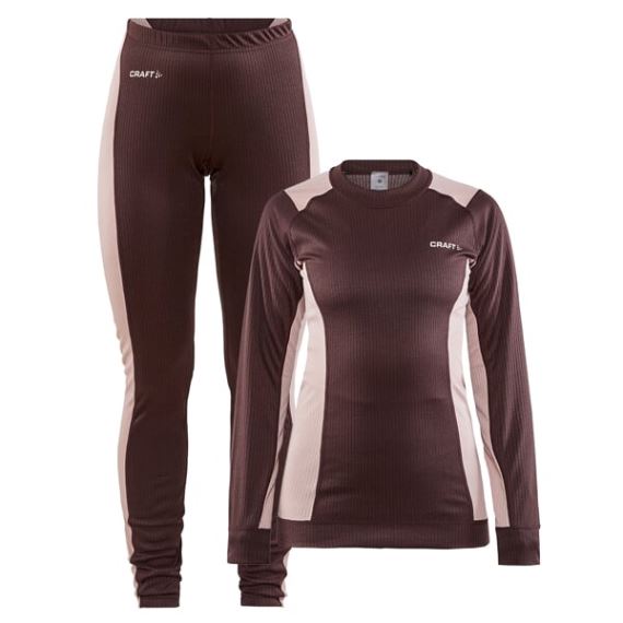 Dámsky funkčný set CRAFT CORE Dry Baselayer brown