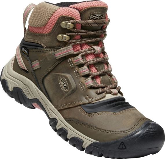 KEEN Ridge Flex Mid WP Dámske trekové topánky timberwolf/brick dust