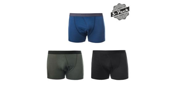 Pánske funkčné šortky Sensor Merino Air 3-Pack Black/Dark Blue/Olive