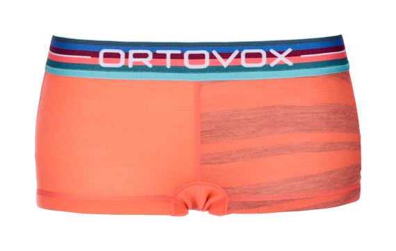 Dámske funkčné nohavičky ORTOVOX 185 Rock'n'Wool Hot Pants Coral