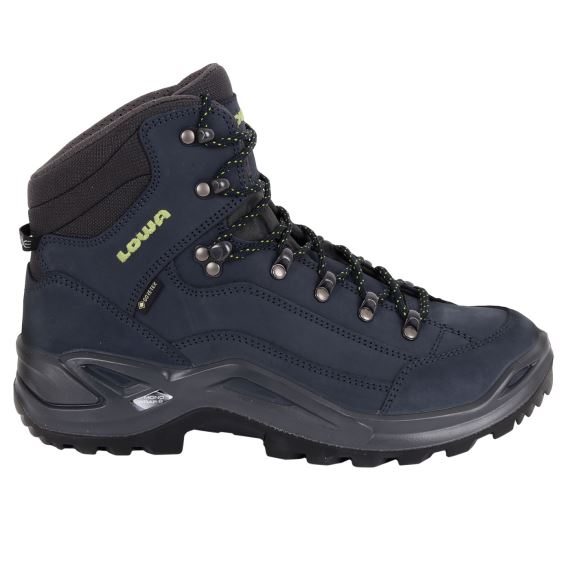 Pánske členkové topánky Lowa Renegade GTX Mid Dark blue/lime