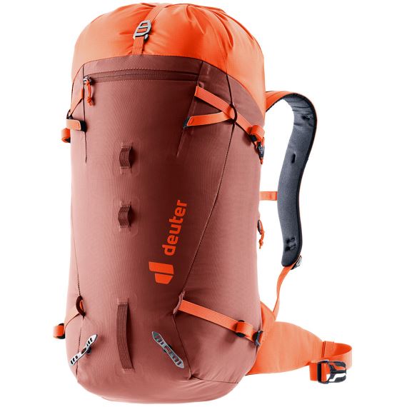 Lezecký batoh Deuter Guide One veľkosť 30L Redwood/papaya