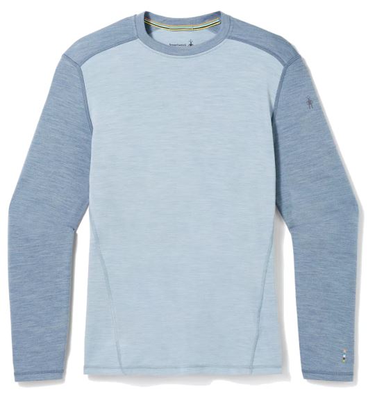 Pánske funkčné tričko s dlhým rukávom Smartwool M Classic Thermal Merino Crew Boxed Pewter blue-lead