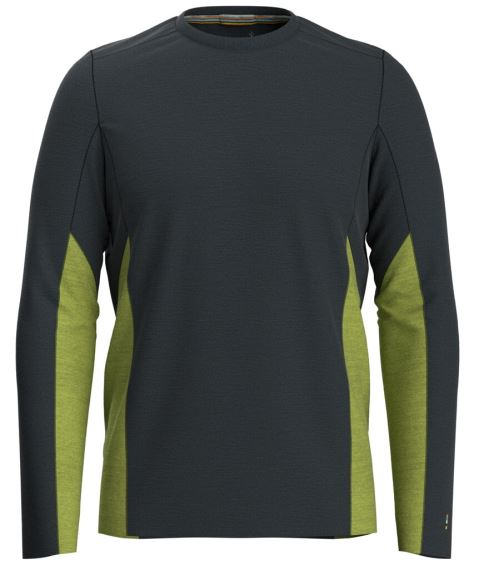 Pánske outdoorové tričko Smartwool M Merino Sport Long Sleeve Crew Charcoal heather-dark citron