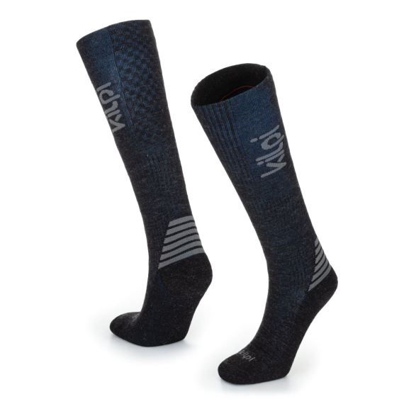 Unisex lyžiarske ponožky Kilpi Perosa-U black/blue