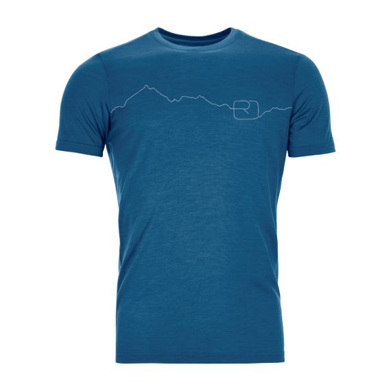 Pánske funkčné tričko Ortovox 150 Cool Mountain TS Mountain Blue