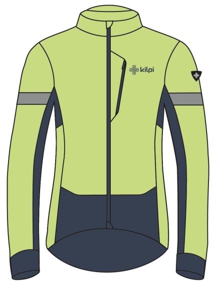 Pánska cyklistická softshellová bunda Kilpi VELOVER-M light green