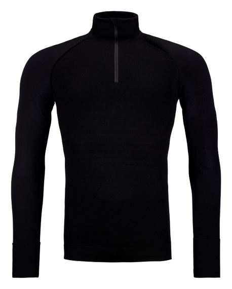 Pánske funkčné tričko ORTOVOX 230 Competition Zip Neck Black raven