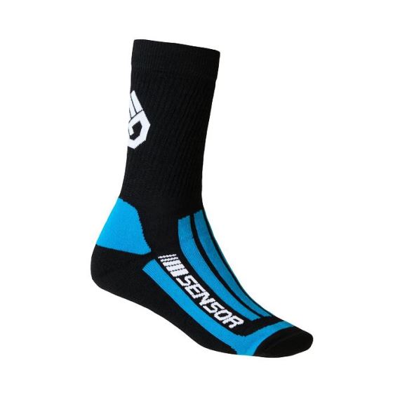 SENSOR Trekingové ponožky Merino Black/Blue