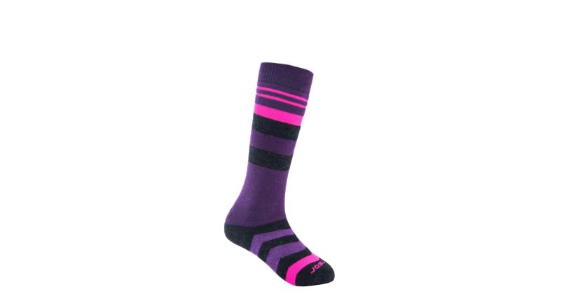 Detské funkčné merino ponožky Sensor Slope Merino Black/pink/purple