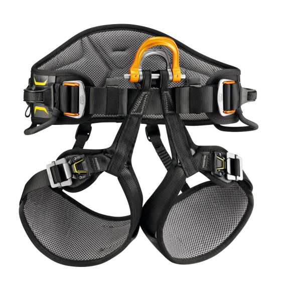 PETZL Astro Sit Fast postroj čierna/žltá