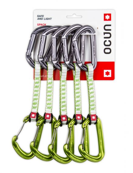 Expresná sada Ocún Hawk QD combi DYN 11mm 10cm 5-pack zelená