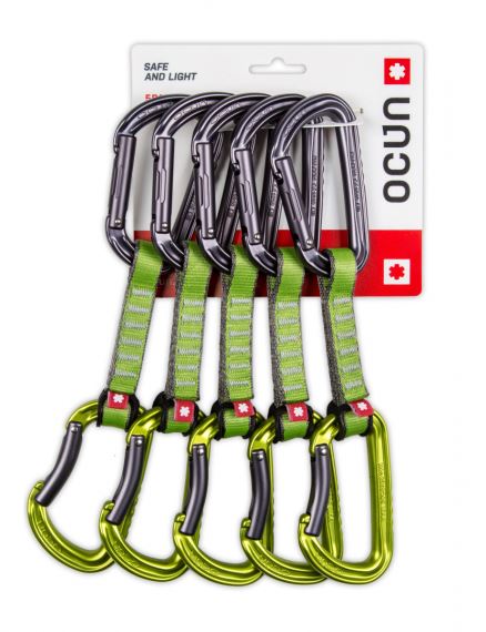 Expresná sada Ocún Falcon QD PA 16mm 10cm 5-pack zelená