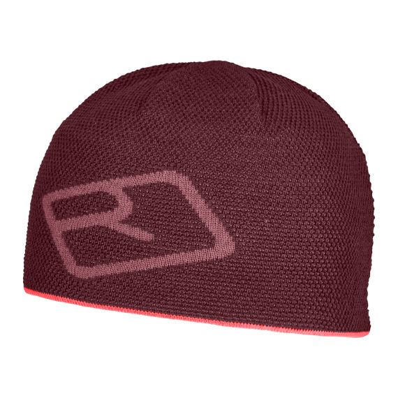 Vlnená čiapka Ortovox Merino Logo Knit Beanie winetasting