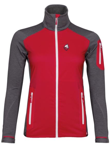 Dámska hybridná bunda High Point Merino Alpha Lady Red/Anthracite