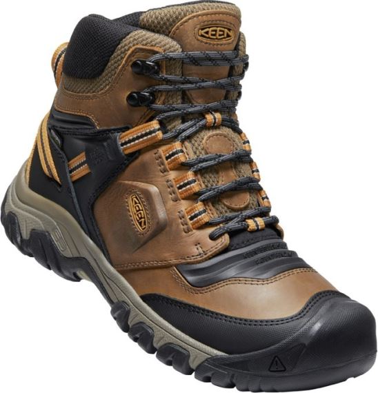 KEEN Ridge Flex Mid WP Pánske trekové topánky bison/golden brown