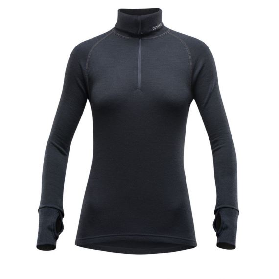 Dámsky funkčný merino rolák Devold Expedition Woman Zip Neck Black