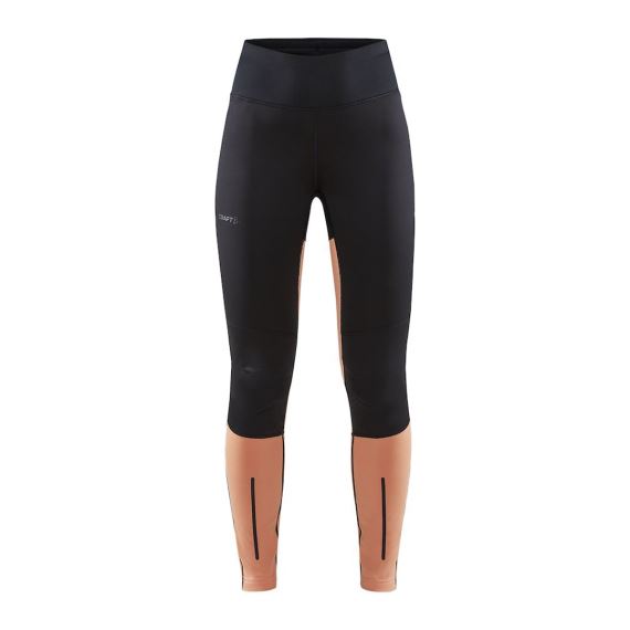 Dámske pančuchové nohavice Craft ADV Essence Wind Tights Black with Orange