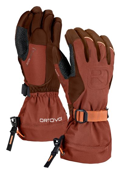 ORTOVOX Merino Freeride rukavice Clay orange