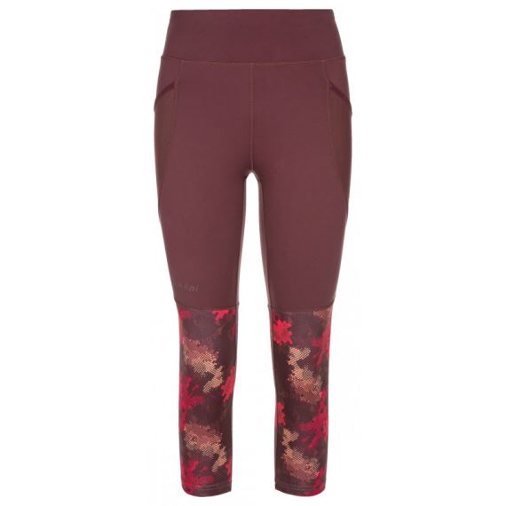 Dámske 3/4 fitness legíny Kilpi Solas-W Dark Red