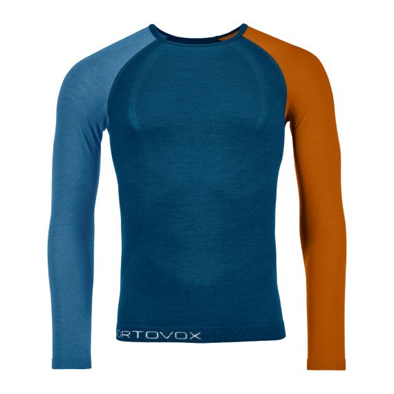 Pánske funkčné tričko Ortovox 120 Competition Light Long Sleeve Petrol blue