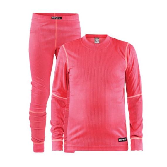 Detský funkčný set CRAFT Baselayer JR pink