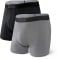 Pánske boxerky SAXX Quest Boxer Brief Fly 2PK black/dk charcoal II