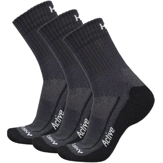 Husky active 3pack ponožky set čierne