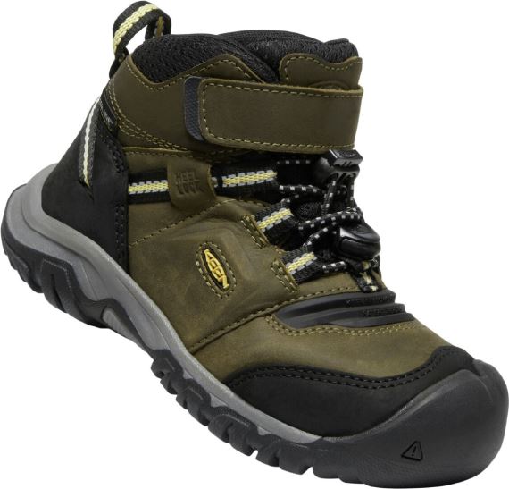 Keen Ridge Flex Mid WP Youth Dark olive/lemon