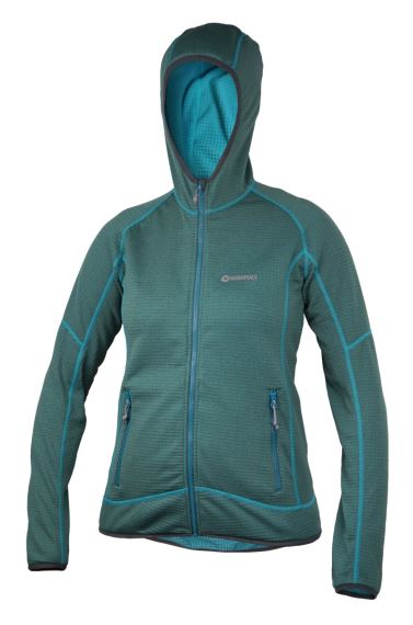 Dámska bunda / mikina Warmpeace Rigby Lady Turquoise green