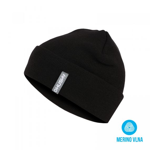 Detská merino čiapka Merhat 6 black XS