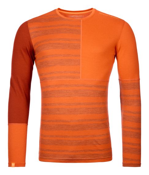 Pánske funkčné tričko ORTOVOX 185 Rock'n'Wool Long Desert orange