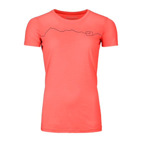 Dámske funkčné tričko Ortovox W's 150 Cool Mountain TS Coral